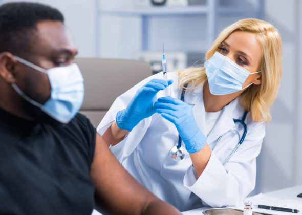 Professional,Doctor,Makes,A,Coronavirus,Vaccine,Using,A,Syringe,And Professional,Doctor,Makes,A,Coronavirus,Vaccine,Using,A,Syringe,And